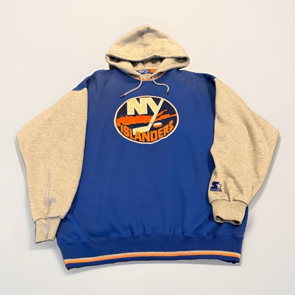 Vintage NHL New York Islanders Starter Pull Over Hoodie Men's Size XL